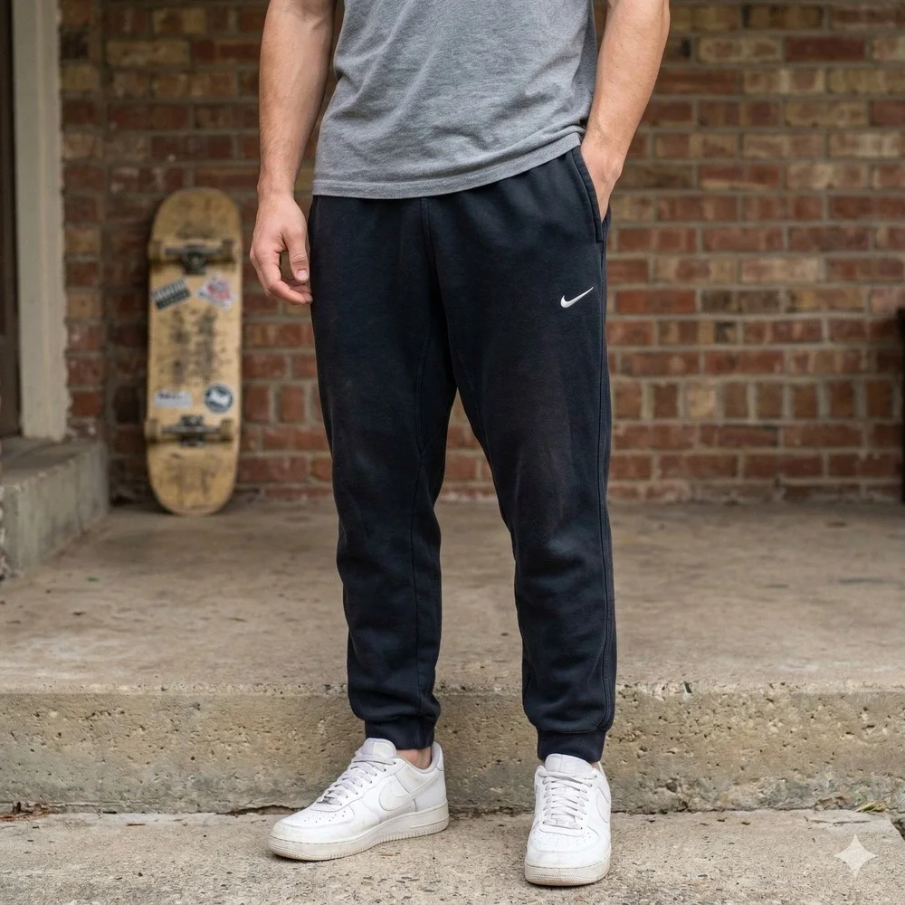 Nike Sportswear Club Fleece Joggers Mens XL Black Sweatpants Lounge Casual